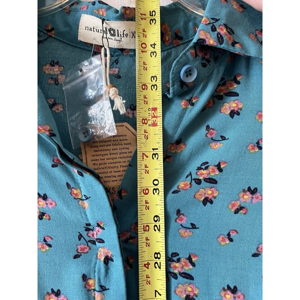 NATURAL LIFE Teal Floral Dress - Picture 5 of 9